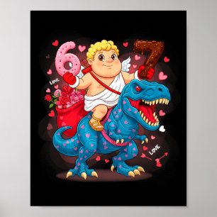 67 Valentijnsdag T-rex Meme Grappig Cud Zes Zeven  Poster