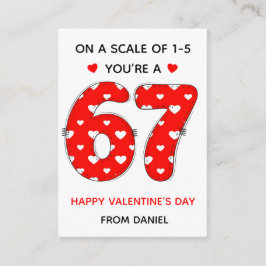67 Valentijnskaart voor in de klas met rode hartje Informatiekaartje