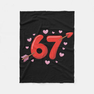 67 Valentijnsmeme Schattig 67 Harten En Bloemen Va Fleece Deken