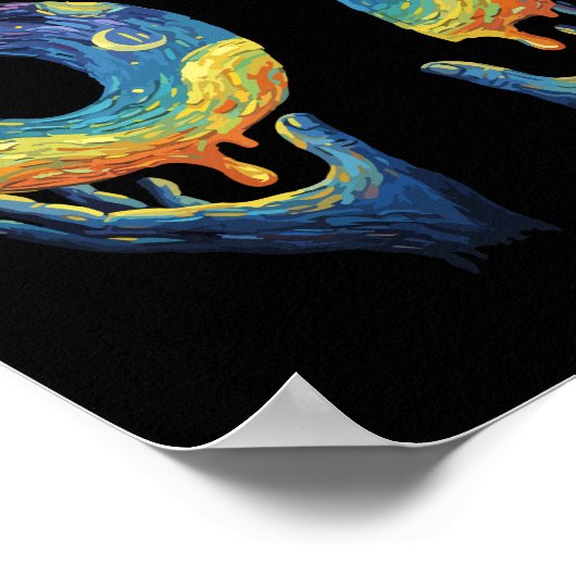 67 Van Gogh Starry Night Ice Cream Drip Funny Poster (Hoek)