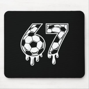 67 Voetbal Ijs Drip Gen Alpha Zes Zeven Meme Muismat