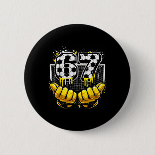 67 Voetbal Nummer Keeper Drip Handschoen Ronde Button 5,7 Cm