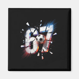 67 Voetbal Zes Zeven 6 7 Meme 67 Magneet