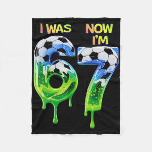 67 Voetbalshirt voor jongens Verjaardag 67 , Voetb Fleece Deken