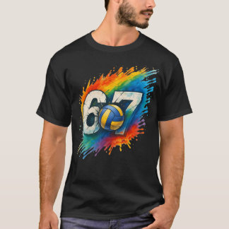 67 Volleybal Zes Zeven 6 7 Meme T-shirt