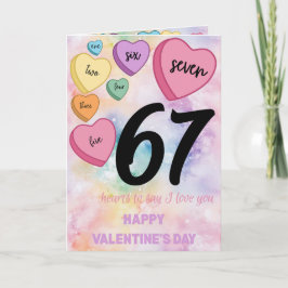67 Watercolor Heart Valetine's Day Card Kaart
