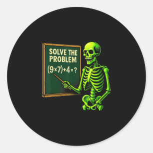 67 Wiskunde Halloween Skelet Meme Voor Leraren En Ronde Sticker