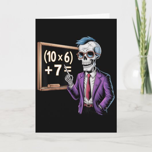 67 Wiskundeleraar Meme Brainrot Zes Zeven Hallowee Kaart (Voorkant)