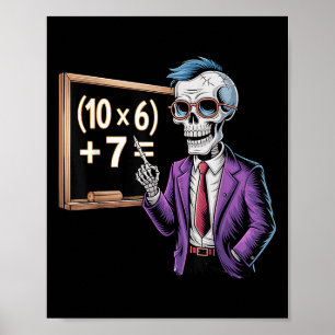 67 Wiskundeleraar Meme Brainrot Zes Zeven Hallowee Poster