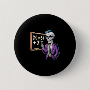 67 wiskundeleraar meme brainrot zes zeven Hallowee Ronde Button 5,7 Cm