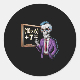 67 Wiskundeleraar Meme Brainrot Zes Zeven Hallowee Ronde Sticker