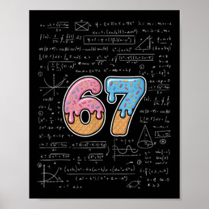 67 Wiskundeleraar Wiskunde 67e Nummer Ijs Poster