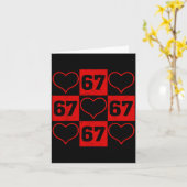 67 Xoxo Schattig Hart Valentijnsdag 6 7 Zes Zeven  Kaart (Gele Bloem)