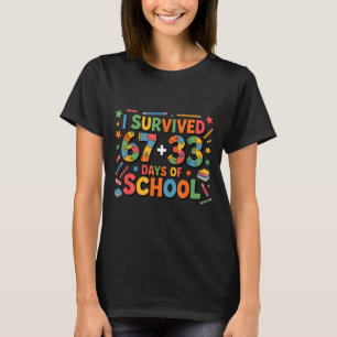 67 zes zeven 100 dagen 100ste schooldag autisme t-shirt