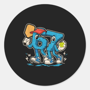67 zes zeven grappige italiaanse brainrot kinderen ronde sticker