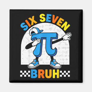 67 zes zeven meme wiskunde grappige dag wiskundele magneet