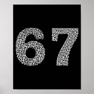 67 Zesenzestig Zeven Halloween Kostuum Ontwerp Gra Poster