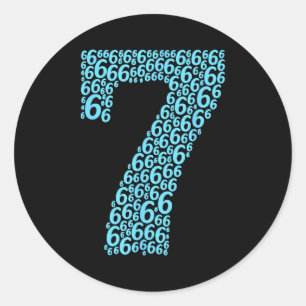 67 Zesenzestig Zeven Halloween Kostuum Ontwerp Gra Ronde Sticker