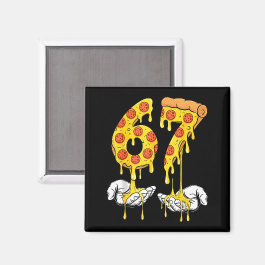 67 Zza Meme Funny Zza Lover  Magneet (Voorkant / Achterkant)