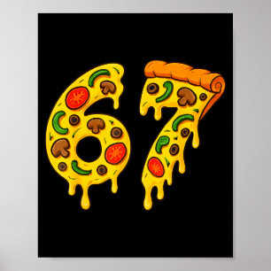 67 Zza Meme Grappig Zes Zeven Gen Alpha Jargon Kin Poster