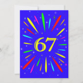 67e anniversaire Fête Invitation Explosion (Devant)
