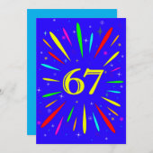 67e anniversaire Fête Invitation Explosion (Devant / Derrière)