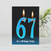 67e anniversaire Invitation de fête (Debout devant)