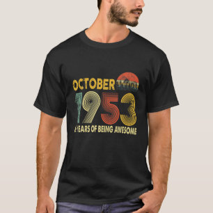 67e Birthday Retro oktober 1953 Gift 67 Y T-shirt