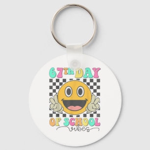 67e dag van school trillingen Cute Smile Face 67 M Sleutelhanger
