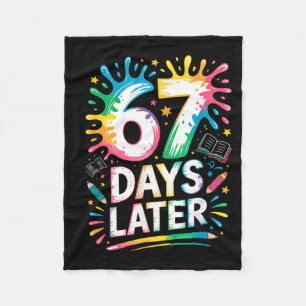 67e schooldag 67 Meme Leraar Student 67 Dagen Fleece Deken