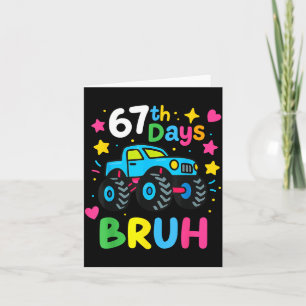 67e schooldag Bruh Grappige Meme 67 Monstertruck Kaart