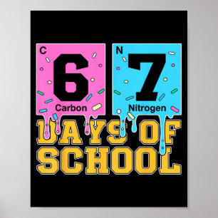 67e schooldag kinderen grappige meme zes zeven per poster