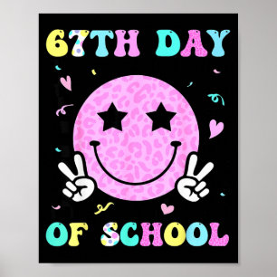 67e schooldag Lachend gezicht zes zeven meme meisj Poster