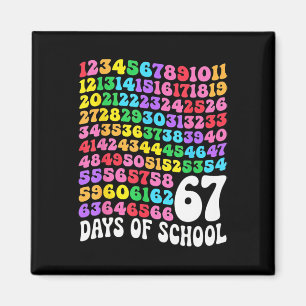 67e schooldag Leraar 67 dagen wiskunde nummers  Magneet