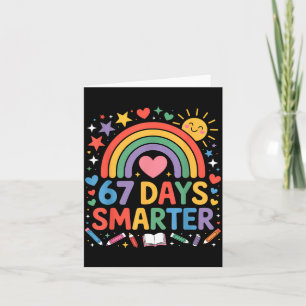 67e schooldag meme 67 dagen slimmer regenboog Ki Kaart