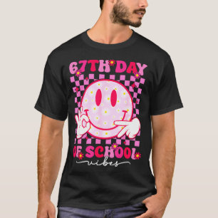 67e schooldag vibes 67 meme schattig lachend gezic t-shirt