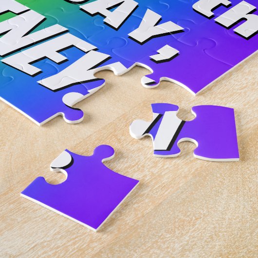 67e verjaardag: kleurrijk, vun regenboogpatroon # legpuzzel (Zijkant)