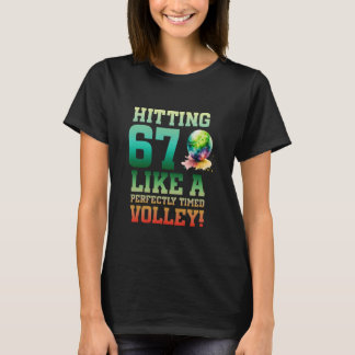 67e verjaardag Tennis 67 jaar oud Tennisser Bi T-shirt