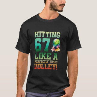 67e verjaardag Tennis 67 jaar oud Tennisser Bi T-shirt