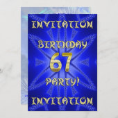 67e verjaardag uitnodiging (Voorkant / Achterkant)