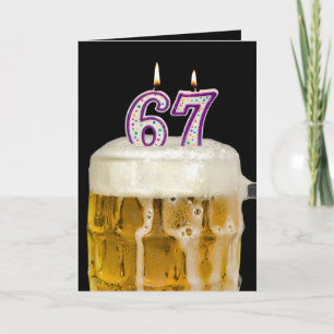 67e verjaardag zwarte bier kaart