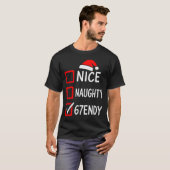 67endy Christmas Checklist – 6 7 Nice Naughty Six T-shirt (Voorkant volledig)
