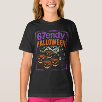 67endy Halloween Bootleg Retro Spooky Design T-shirt