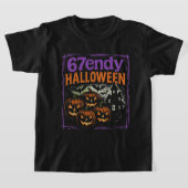 67endy Halloween Bootleg Retro Spooky Design T-shirt (Laagn)