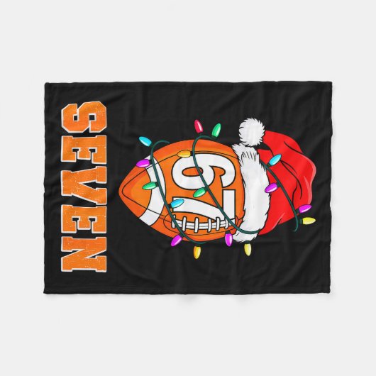 67endy Xmas Football – Six & Seven Matching Co Fleece Deken (Voorkant (Horizontaal))