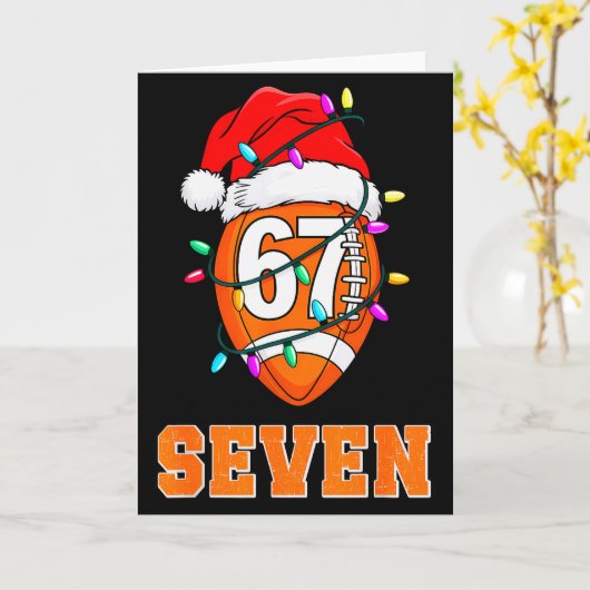 67endy Xmas Football – Six & Seven Matching Co Kaart (Gele Bloem)