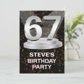 67th Birthday Party Invitation Ajouter un nom (Debout devant)