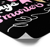 67th Day Of School 67 Days Smarter Coquette Bow Te Poster (Hoek)