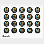 67th Day Of School Funny 67 Days Smarter Teacher B Ronde Sticker (Vel)