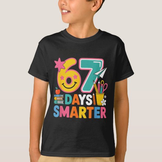 67th Day Of School Shirt 67 Days Smarter Teacher B (Voorkant)